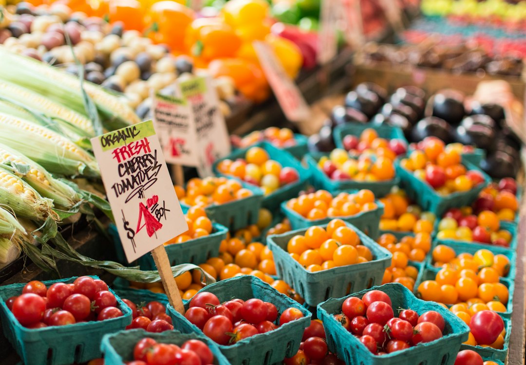 Fresh produce at an autumn farm stand