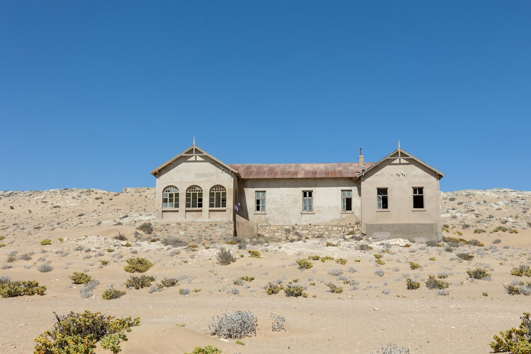 Weathered ruins of an old desert building near Terlingua ghost town